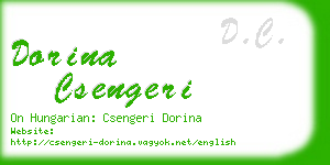 dorina csengeri business card